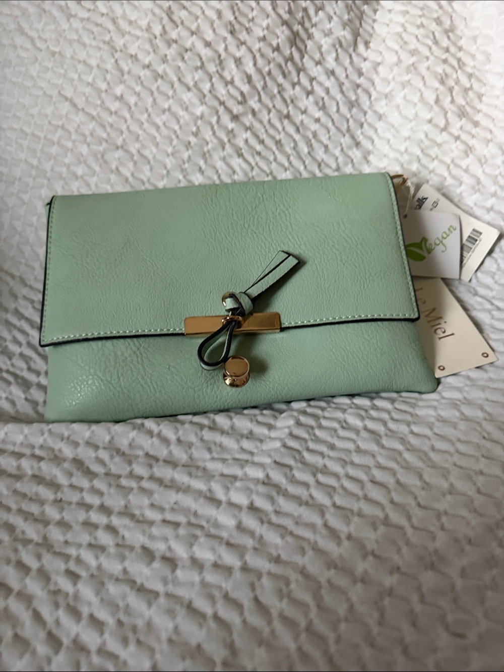 Le Miel Mint Green Purse